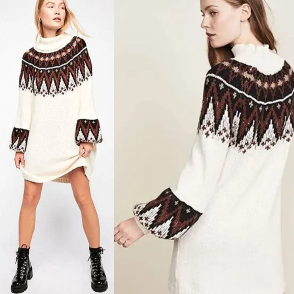 Free People Scotland Oversized Sweater Dress - New Small